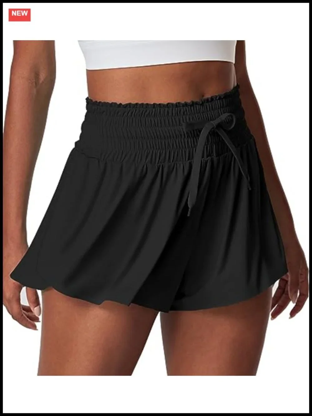 Flowy High Waisted Athletic Shorts with Pockets Tummy Control